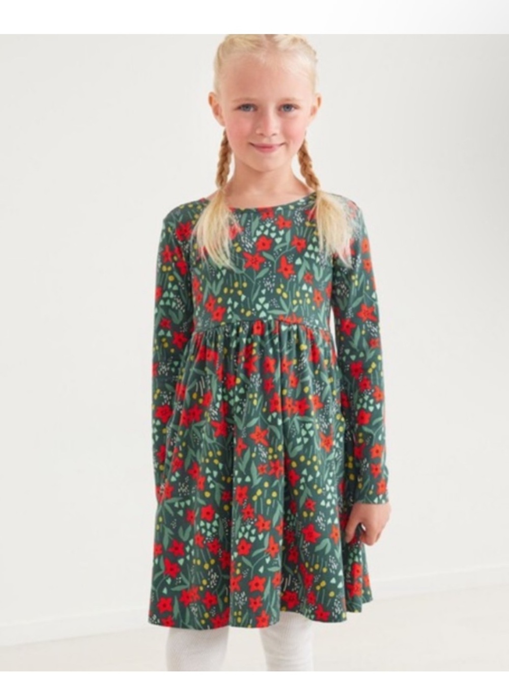 Hanna Andersson Poinsettia Skater Dress size 130/US8